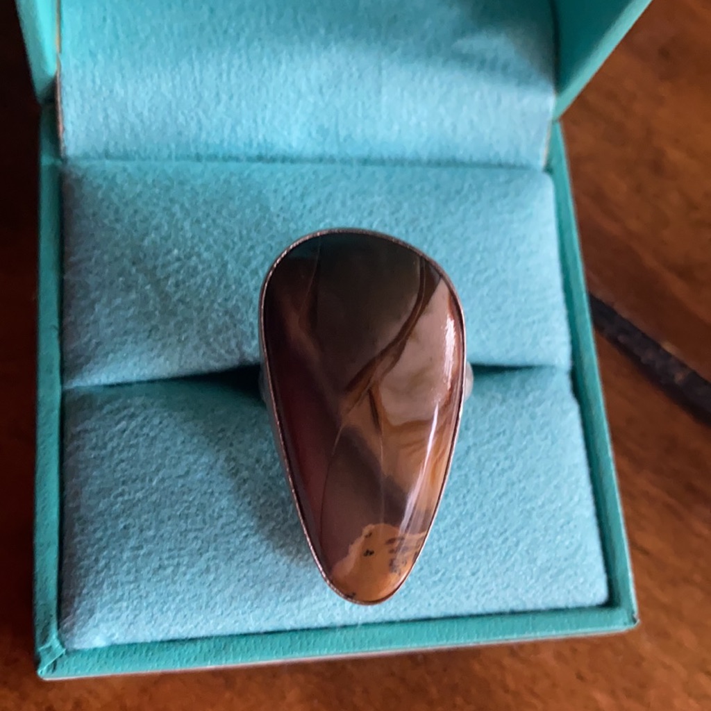 Genuine Mookiate Jasper Sterling Silver Handcrafted Ring Size 8 62$